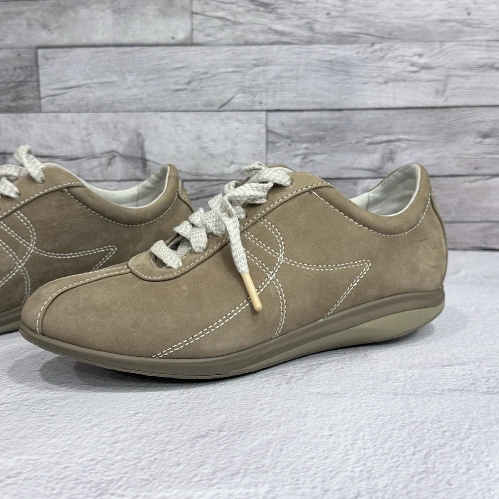 Softwalk‎ Health Guide Womens Taupe Brown Nubuck Leather Walking Sneakers Shoes